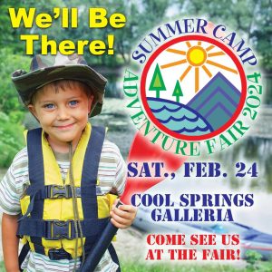 Information for summer camp adventure fair on 2/24. Event at Cool Springs Galleria.